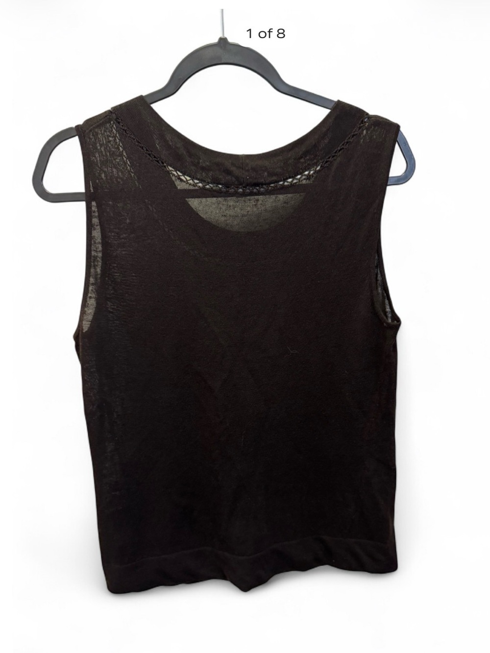 Lafayette 148 New York Espresso Lightweight Sleeveless Tank